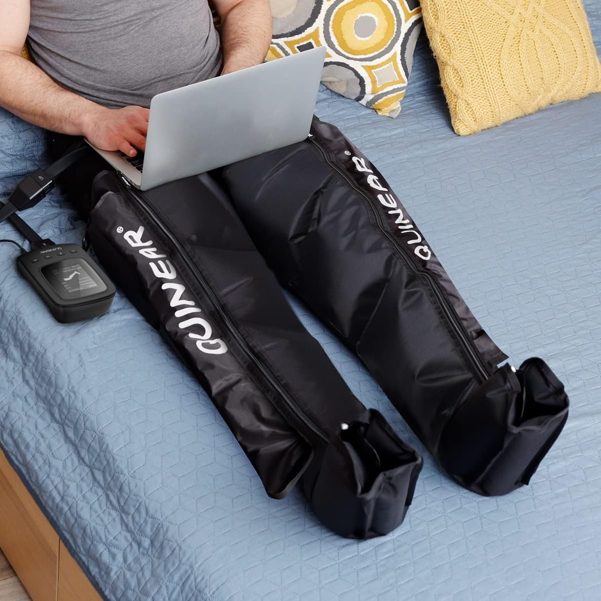 Air Compression Recovery System, Professional Sequential Device for Massage Therapy, Foot and Leg Recovery Boots to Improve Circulation for Athletes, FSA-HSA Eligible (Large)