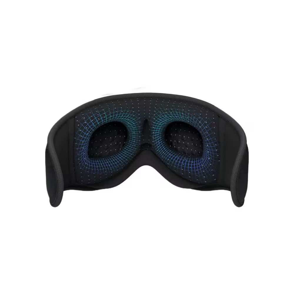 Black Sleep Headphones for Side Sleepers Sleep Mask with Bluetooth Headphones Ultra-Thin Stereo Speakers Perfect