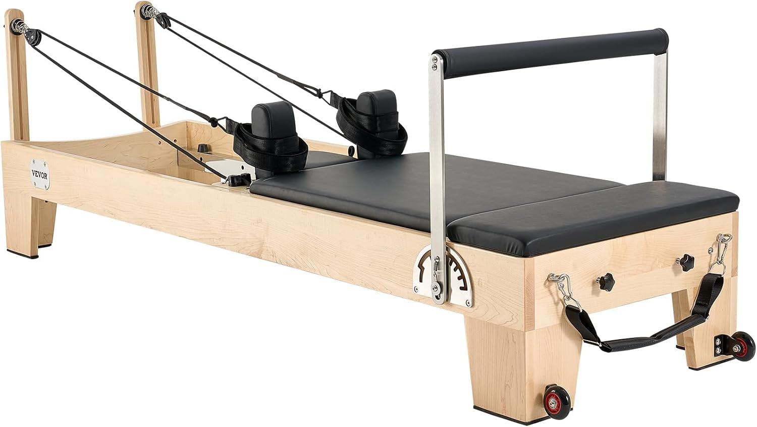foldable Pilates Reformer, Pilates Workout Machine for Home Gym Studio Use, Pilates Bed with Dual Resistance- Spring & Cord, Reformer Set for Advanced Users and Beginners, up to 400 LBS